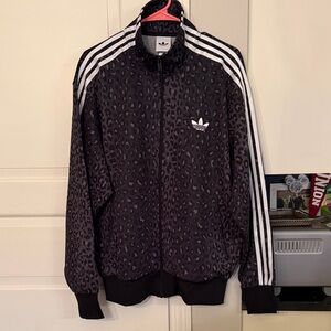 Adidas Men's Black Patterned Track Jacket